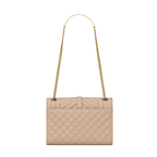 Envelope medium in quilted grain de poudre embossed leather.
