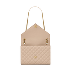 Envelope medium in quilted grain de poudre embossed leather.