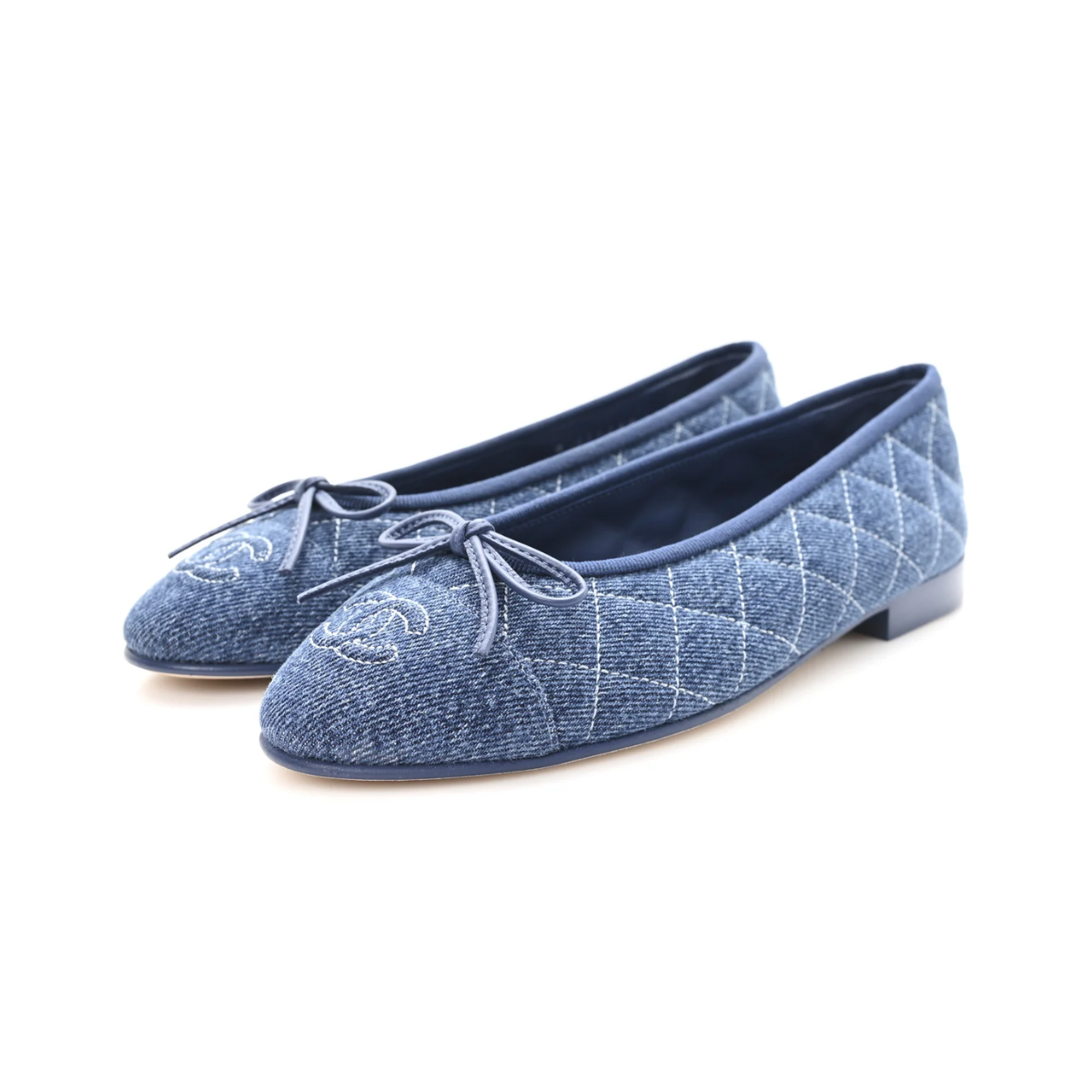 Chanel Ballet Flats Washed Denim