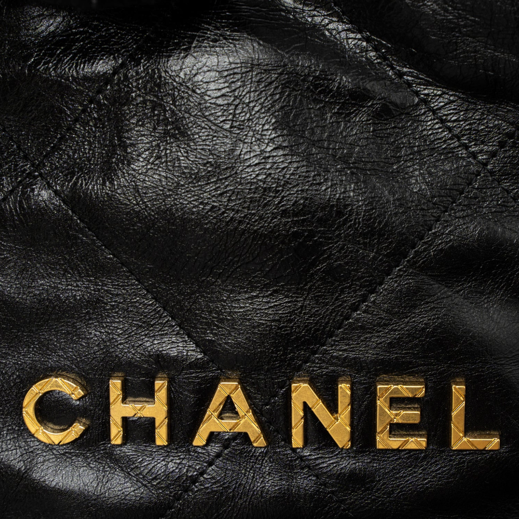 Chanel 23S Mini 22 Bag with Pearl Shiny Calfskin