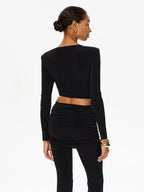 Solid Long Sleeve Two-Piece Streetwear Set
