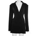 Women’s Double Breasted Blazer Dress – Long Sleeve A-Line Office Style