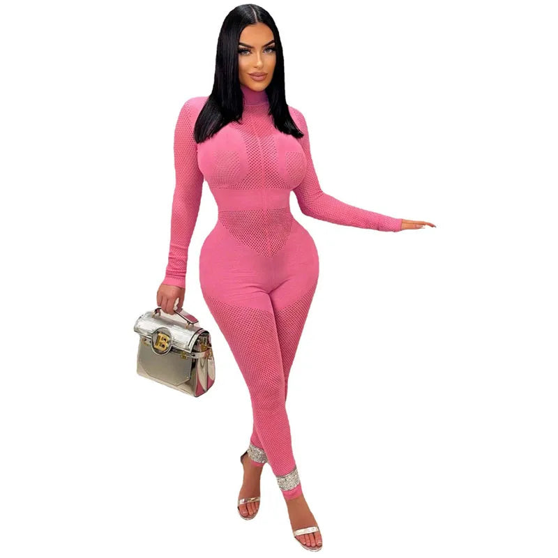 Long Sleeve Skinny Jumpsuit Bodysuit