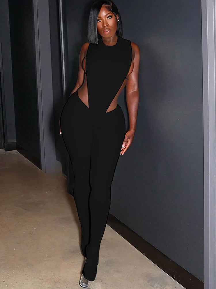 Sexy Hollow-Out Two-Piece Pant Set