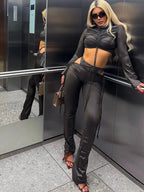 Mivilly Crop Top & Flare Set